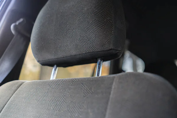 Close Detail Headrest Car Seat Saloon — Stock Photo, Image