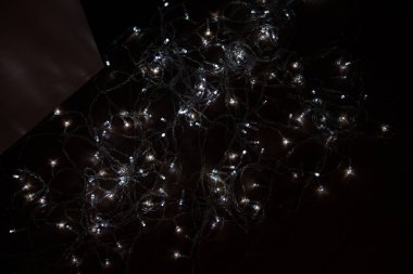 크리스마스 불빛의 원형 반사