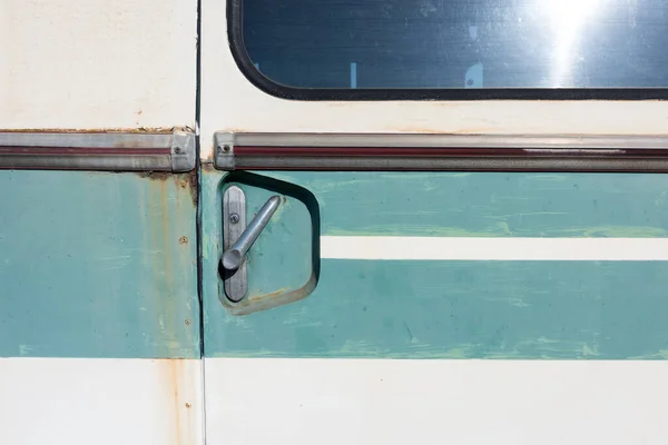 Zbliżenie Starego Zardzewiałego Autobusu Tło Vintage — Zdjęcie stockowe
