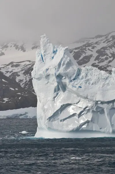 Vista Panorâmica Iceberg Drygalski Fjord Geórgia Sul — Fotografia de Stock
