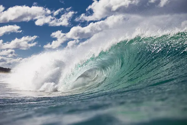 Vue Latérale Vague Tubes Rivière Scamander Tasmanie — Photo