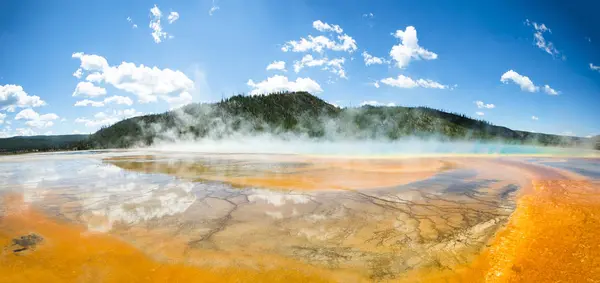 Grand Prismatic Spring Yellowstone National Park Wyoming Usa — стоковое фото