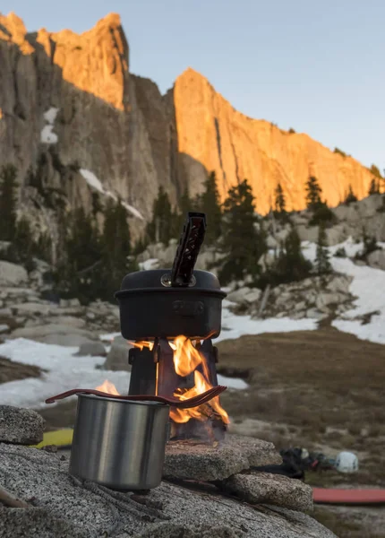 Utahs 瓦萨奇山烹饪炉水沸腾 — 图库照片