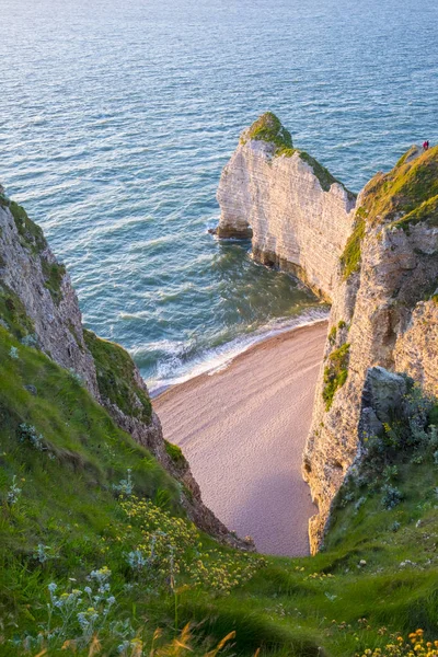 White Chalk Cliffs English Channel Etretat Normandy France — Stock Photo, Image