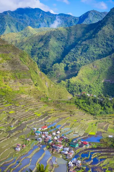 Batad Village Unesco World Heritage Rice Terraces Early Spring Planting — Stock Photo, Image