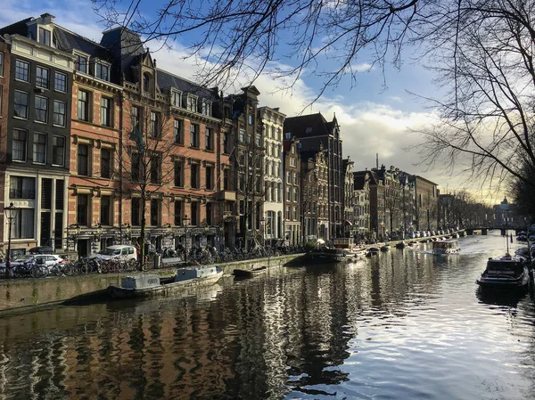 Canal de Amesterdão — Fotografia de Stock