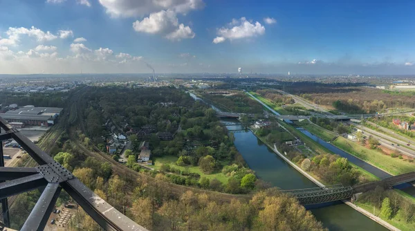 Vista panoramica del distretto della Ruhr (Ruhrgebiet) in Germania — Foto Stock