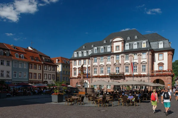 Marktplatz and town Hall Heidelberg, Germany — Stock Photo, Image