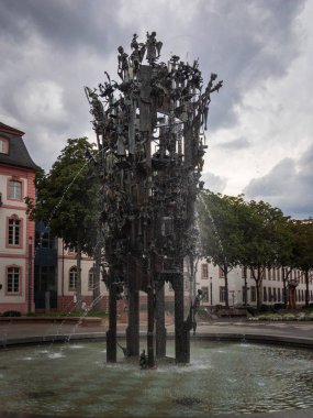 Fastnachtsbrunnen at Schillerplatz in Mainz, Germany