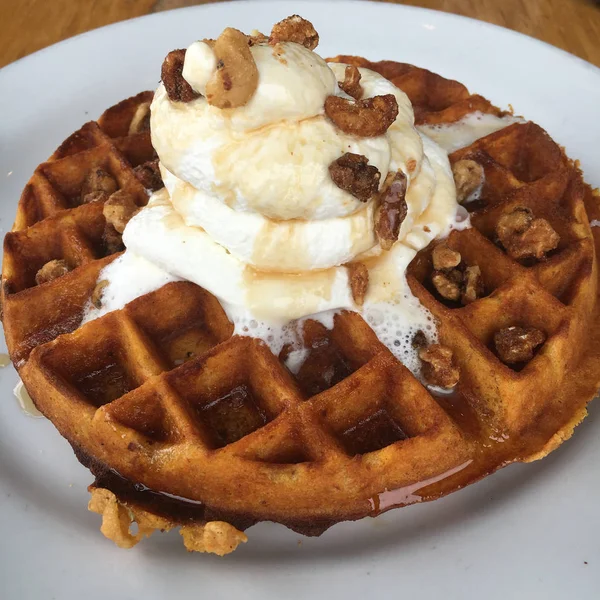 Tatlı patates waffle 'ı
