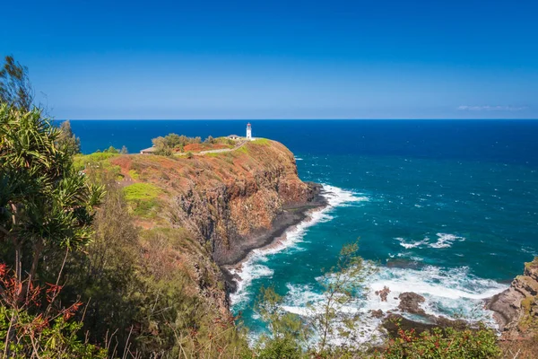 ハワイ島カウアイ島の歴史的キラウエア灯台の風景 — ストック写真