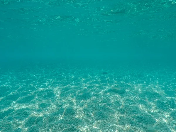 Suelo Mar Pedregoso Con Piedras Mar Mediterráneo Escena Natural Cerdeña — Foto de Stock