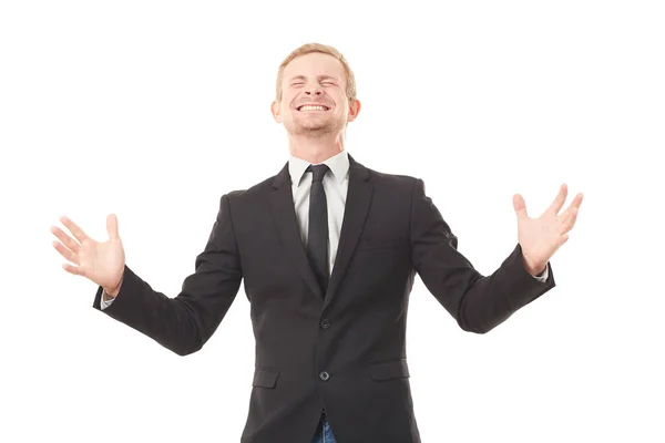 Ecstatic businessman — Stock Photo, Image