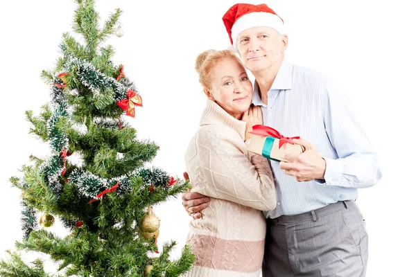 Retrato cerca del árbol de Navidad — Foto de Stock