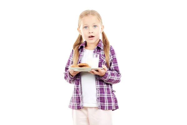 Dívka s cookies — Stock fotografie