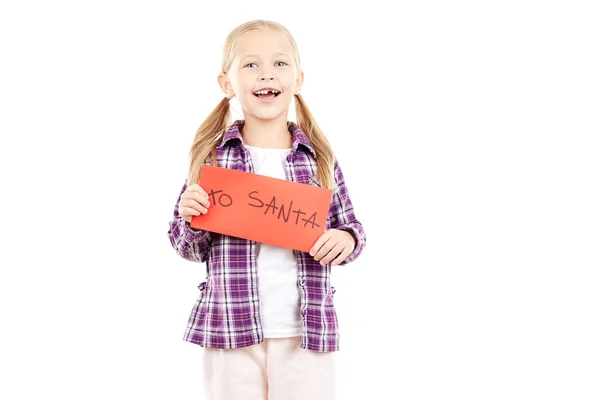 Drží dopis do Santa — Stock fotografie