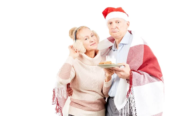 Casal sênior no Natal — Fotografia de Stock