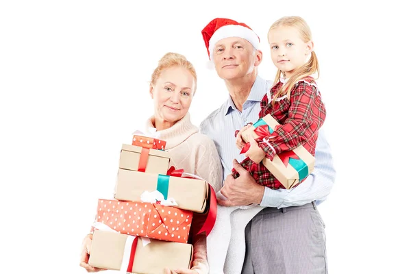Navidad con abuelos — Foto de Stock
