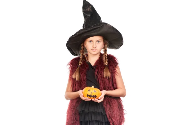 小さな女の子がハロウィーンの衣装 — ストック写真