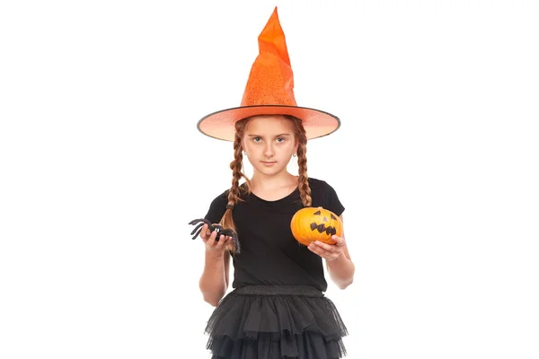 Kicsi lány, halloween jelmez — Stock Fotó