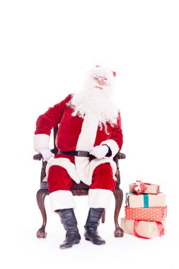 Noel Baba sandalyede