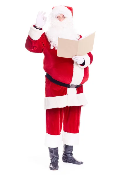 Santa Claus with book — Stock Photo, Image