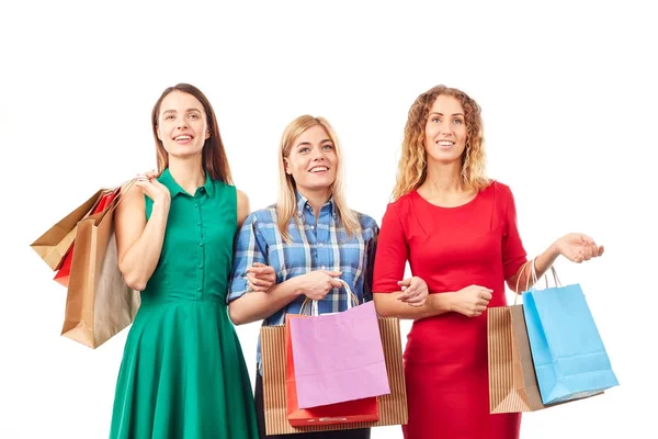 Shopping mit Freundinnen — Stockfoto