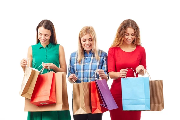 Shopping with girlfriends — Stock Photo, Image