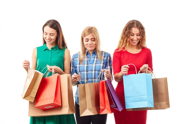 Shopping with girlfriends — Stock Photo, Image