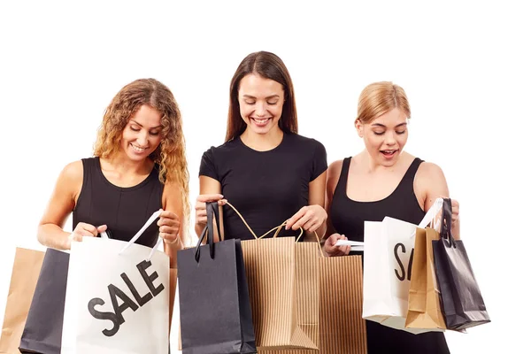 Viernes Negro adictos a las compras — Foto de Stock