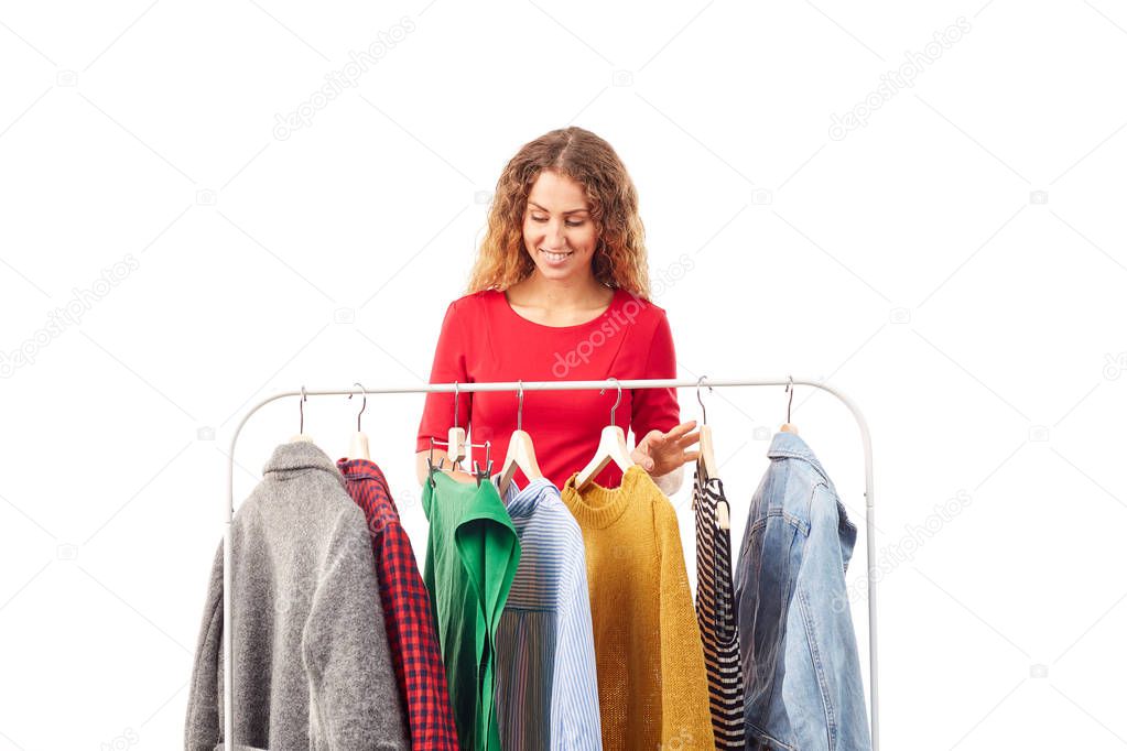 Browsing through clothes