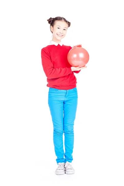 Mädchen mit Ball — Stockfoto