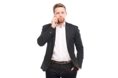 Cep telefonlu iş adamı