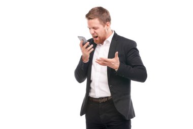 Cep telefonlu iş adamı