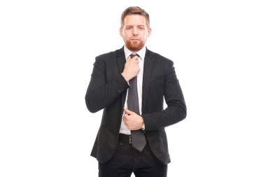 Zarif işadamı kravat ile