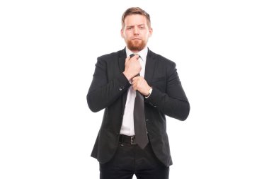 Zarif işadamı kravat ile