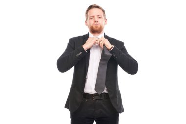 Zarif işadamı kravat ile