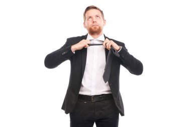 Zarif işadamı kravat ile