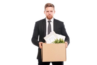 Ofis çalışanı ile kişisel eşyalar