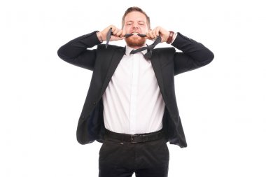 Zarif işadamı kravat ile