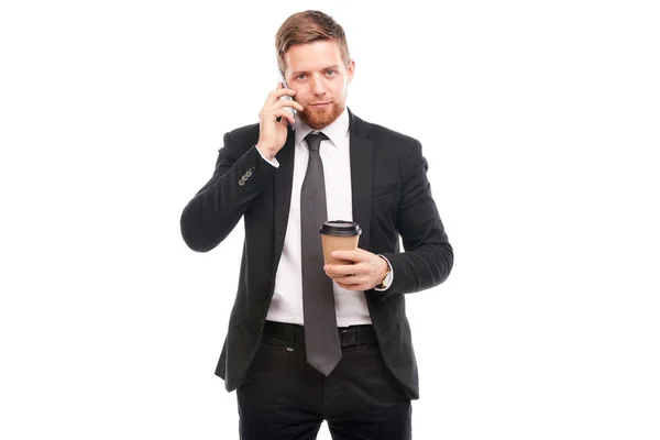 Businessman using phone — Stock Photo, Image