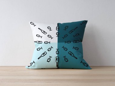 siyah ve beyaz asma şişe ve cam lineart tarzında beyaz zemin üzerine bir daire bir daire, siyah ve beyaz asma şişe ve cam desen desende