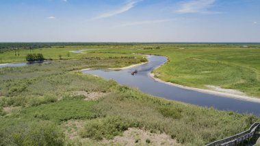 Brevard County, Florida St Johns Nehri üzerinde airboating