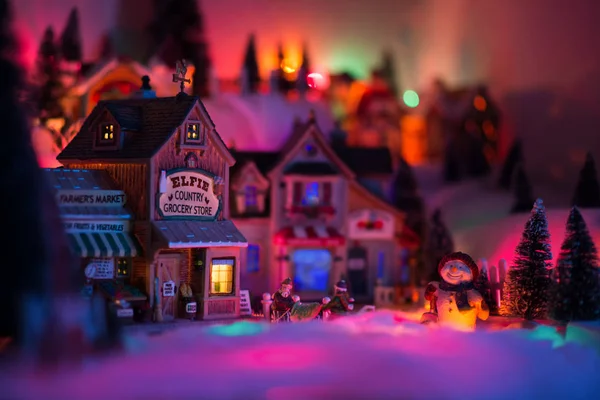 Concept de vacances de décors miniatures en période de Noël — Photo