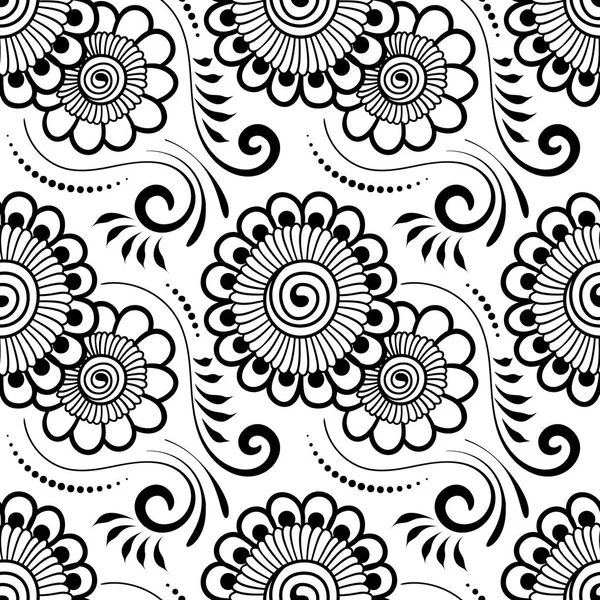 Vector flower pattern. Doodle style, spring floral background. Design ...