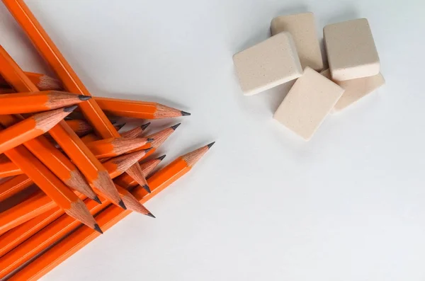 Előtt ceruza radírok — Stock Fotó