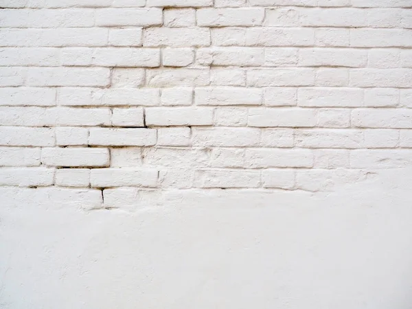 Parede Rachada Tijolo Rebocada Fundo Real Arquitetura Envelhecida Grunge Pedra — Fotografia de Stock