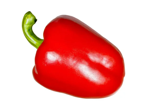 Syrové Čerstvé Zeleninové Papriky Bílém Pozadí — Stock fotografie