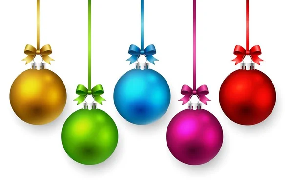 Renkli Noel top ve şeritler.