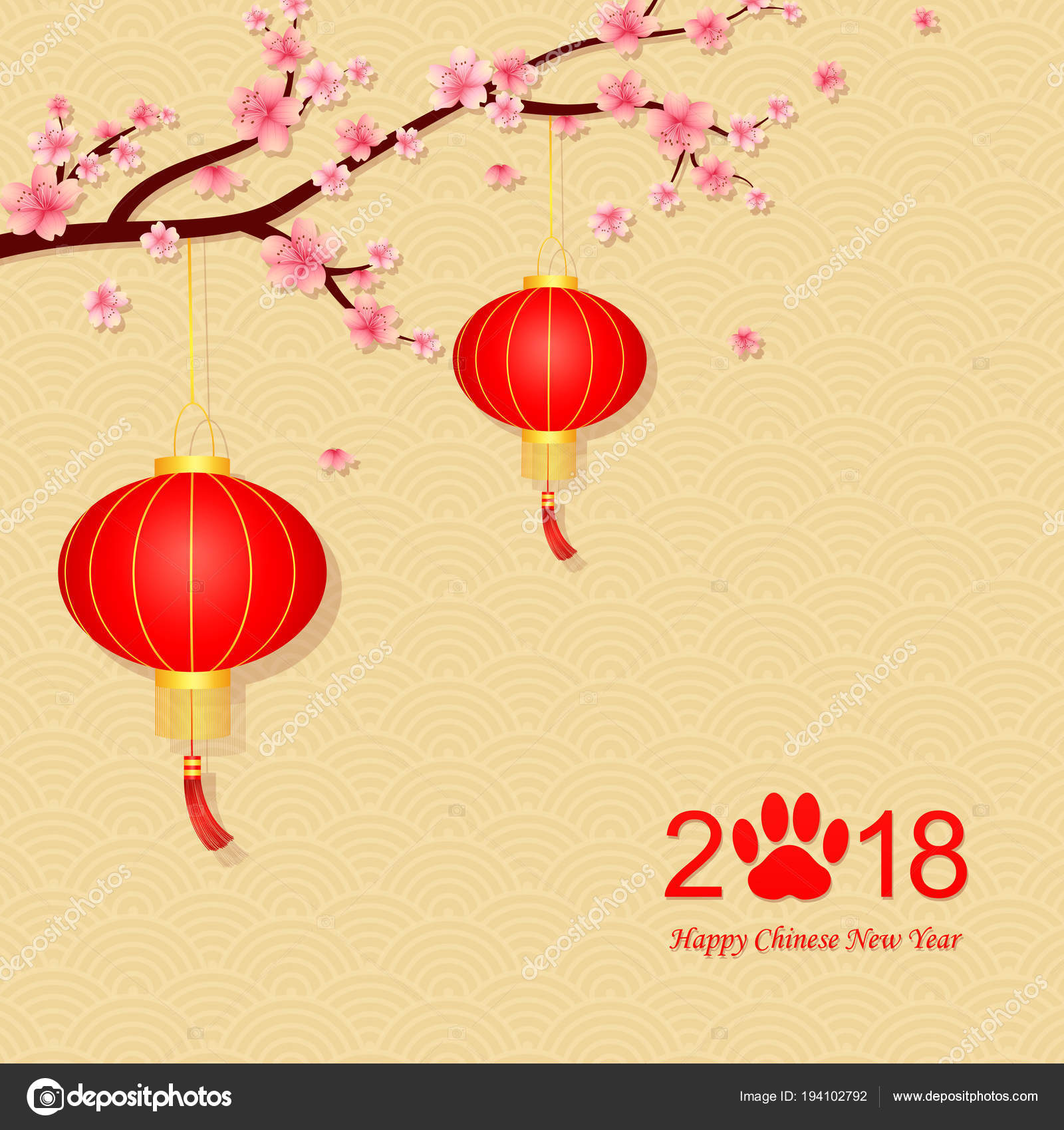 Vector Illustration 2018 Chinese New Year Year Dog Stock Vector Vector Illustration 2018 Chinese New Year Year Dog Stock Vector